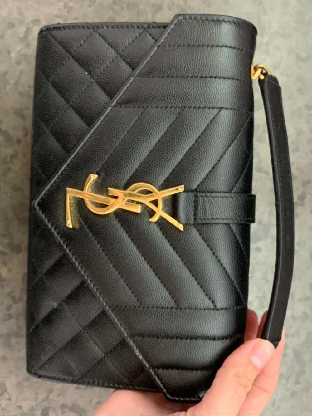 Saint Laurent YSL Envelope Purse Handbag Designer - Picture 3 of 14